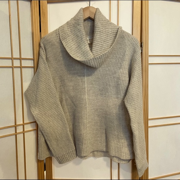 Eileen Fisher Wool/Yak/Alpaca Ribbed Sweater - Picture 3 of 9